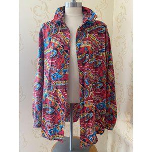 Ladies Take Away Aztec 100% Silk Top Large